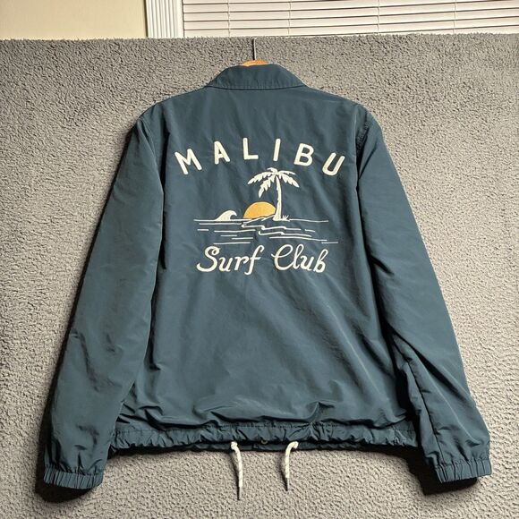 Faherty Men’s Medium Coaches Water Resistant Jacket Malibu Surf Club